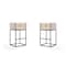 Manhattan Comfort Embassy Barstool in Cream and Black (Set of 2) 2-BS018-CR - alternate 1